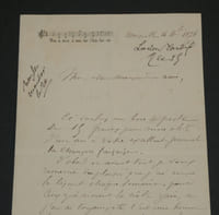 Adolphe-François-Lucien TARDIF - LETTRE AUTOGRAPHE SIGNÉE, 1876, Marseille