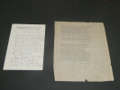 Henri VENDEL, biblioth&eacute;caire - LETTRE AUTOGRAPHE SIGN&Eacute;E et tapuscrits, 1942. Henri VENDEL