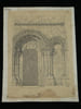 Porte lat&eacute;rale de l'&eacute;glise de Putot (Calvados) - Dessin original sign&eacute; &agrave; l'encre vers 1930. Louis Henri Laffill&eacute;e