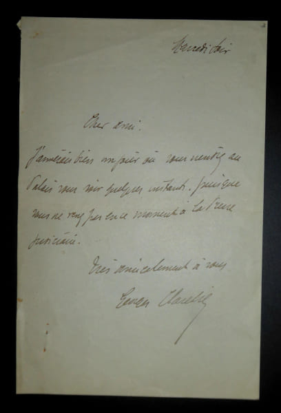 CLARETIE Georges - LETTRE AUTOGRAPHE SIGN&Eacute;E. Georges Claretie