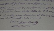 BURTY Marc - LETTRE AUTOGRAPHE SIGNEE &Agrave; Henri HEUGEL, BESSENAY, 1899. Marc Burty