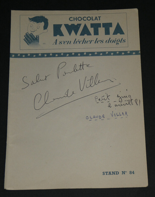 Claude VILLERS et Anne-Marie CARRI&Egrave;RE - Autographes, 1980 et 1981. Claude VILLERS et Anne-Marie CARRI&Egrave;RE