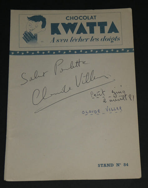 Claude VILLERS et Anne-Marie CARRI&Egrave;RE - Autographes, 1980 et 1981. Claude VILLERS et Anne-Marie CARRI&Egrave;RE