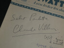 Claude VILLERS et Anne-Marie CARRI&Egrave;RE - Autographes, 1980 et 1981. Claude VILLERS et Anne-Marie CARRI&Egrave;RE