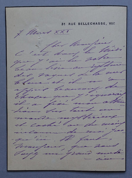 Julia DAUDET - LETTRE AUTOGRAPHE SIGN&Eacute;E. Julia DAUDET