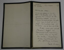&Eacute;mile JAMAIS, Homme politique - LETTRE AUTOGRAPHE SIGN&Eacute;E, Paris, 1887. &Eacute;mile JAMAIS