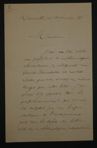 [Achille] GOULARD - LETTRE AUTOGRAPHE SIGNÉE A Charles-Ange LAISANT, 1896