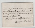 Lettre autographe sign&eacute;e, Hector Malot une rencontre enrichissante, Mlle DUFLAY. Hector Malot