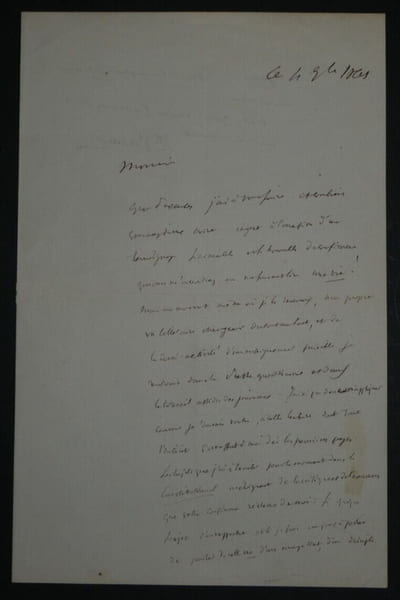 Charles-Augustin SAINTE-BEUVE, Critique litt&eacute;raire - LETTRE AUTOGRAPHE SIGN&Eacute;E. Charles-Augustin SAINTE-BEUVE