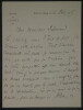 Edmond HARAUCOURT - Lettre Autographe Sign&eacute;e "on continue &agrave; se battre", 1915. Edmond Haraucourt