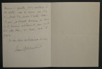 Edmond HARAUCOURT - Lettre Autographe Sign&eacute;e "on continue &agrave; se battre", 1915. Edmond Haraucourt