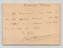 Edmond Haraucourt - Carte lettre autographe sign&eacute;e "Mes compliments". Edmond Haraucourt