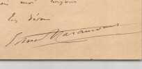 Edmond Haraucourt - Carte lettre autographe sign&eacute;e "Mes compliments". Edmond Haraucourt