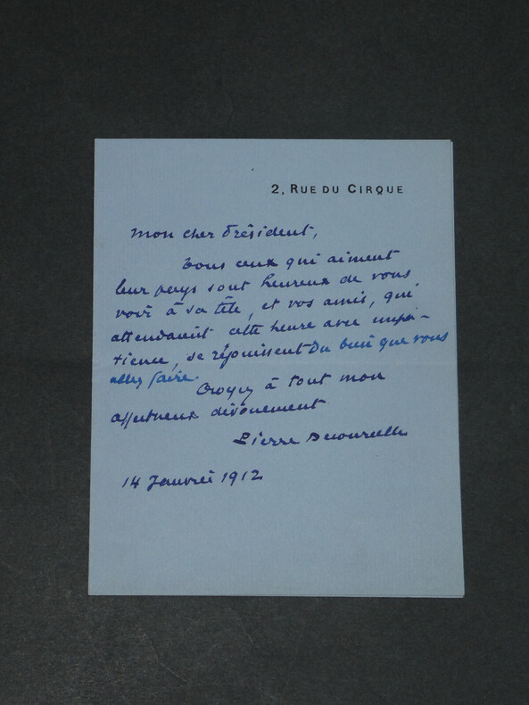 Pierre DECOURCELLE - Dramaturge - LETTRE AUTOGRAPHE SIGN&Eacute;E - 1912. Pierre DECOURCELLE