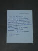 Pierre DECOURCELLE - Dramaturge - LETTRE AUTOGRAPHE SIGN&Eacute;E - 1912. Pierre DECOURCELLE