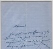Emile Deschamps - Lettre autographe sign&eacute;e, 2 f&eacute;vrier 1861 &agrave; Versailles 4 pages. &Eacute;mile Deschamps