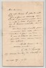 Adolphe d'Ennery - Lettre autographe sign&eacute;e sur le plan d'une pi&egrave;ce 1855. Adolphe d'Ennery