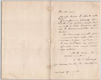 Adolphe d'Ennery - Lettre autographe signée sur le plan d'une pièce 1855