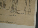 Trav&eacute;e de l'&eacute;glise de Montivilliers (Seine-Inf.), XIIe si&egrave;cle — Dessin original sign&eacute;. Louis Henri Laffill&eacute;e