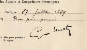 Pouvoir sign&eacute; par Georges Marty – Collection coh&eacute;rente de 50 auteurs & musiciens. Georges Marty