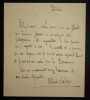 SALEZA Albert - LETTRE AUTOGRAPHE SIGN&Eacute;E TOURAINE. Albert Saleza