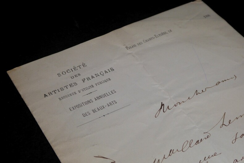 DUEZ Ernest - LETTRE AUTOGRAPHE SIGN&Eacute;E. Ernest Duez