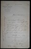 DUEZ Ernest - LETTRE AUTOGRAPHE SIGN&Eacute;E. Ernest Duez
