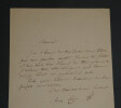 Henry Cohen - Lettre autographe sign&eacute;e - [Je r&eacute;clame toute votre indulgence]. Henry Cohen