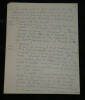 Arthur Allan - Manuscrit autographe sign&eacute; loufoque - Interview &agrave; lui m&ecirc;me, 4 pages. Arthur Allan