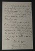 Georges PERROT, Arch&eacute;ologue - LETTRE AUTOGRAPHE SIGN&Eacute;E, 1876. Georges PERROT