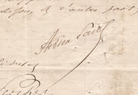 Pouvoir manuscrit signé par Adrien Paul – Collection 24 auteurs & musiciens