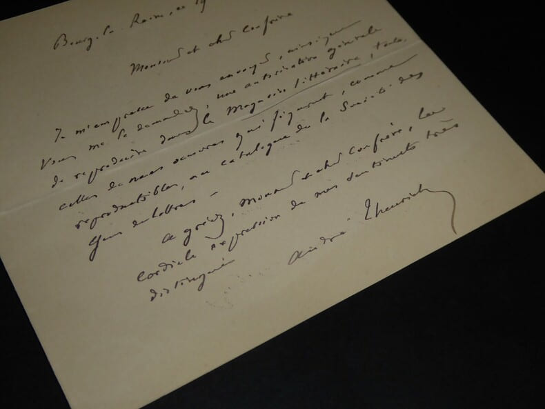 THEURIET Andr&eacute; - LETTRE AUTOGRAPHE SIGN&Eacute;E, BOURG LA REINE 1892. Andr&eacute; Theuriet