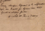 Antoine Eustache d'Osmond, &eacute;v&ecirc;que de Nancy. Rare lettre autographe sign&eacute;e, 1807. Antoine Eustache d'Osmond