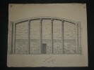 Dessin original sign&eacute; - Tombe de la princesse Hotep-Her-Nebti (n&eacute;cropole de Saqqarah). Louis Henri Laffill&eacute;e