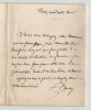 Frederic Baudry, Biblioth&eacute;caire - LETTRE AUTOGRAPHE SIGN&Eacute;E, Paris. Frederic Baudry