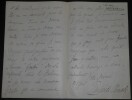 CHASLES Philar&egrave;te - LETTRE AUTOGRAPHE SIGNEE 1861. Philar&egrave;te Chasles