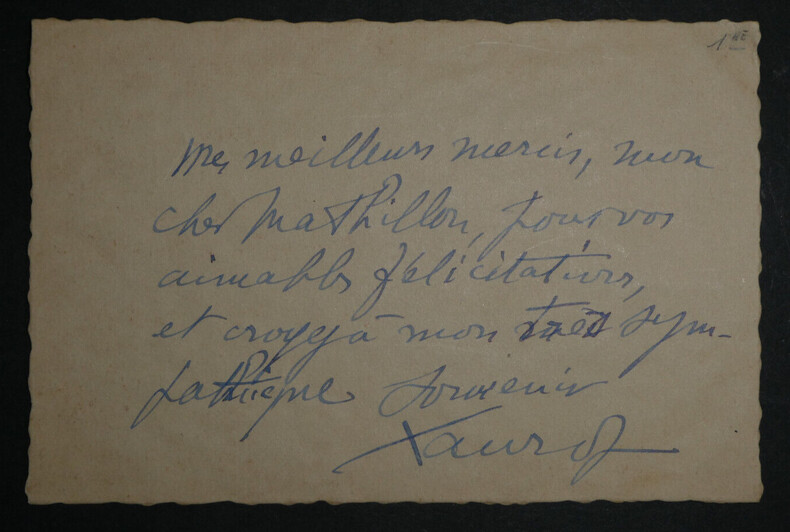 L&eacute;on XANROF, compositeur - CARTE-LETTRE AUTOGRAPHE SIGN&Eacute;E A Alexandre MATHILLON. L&eacute;on XANROF