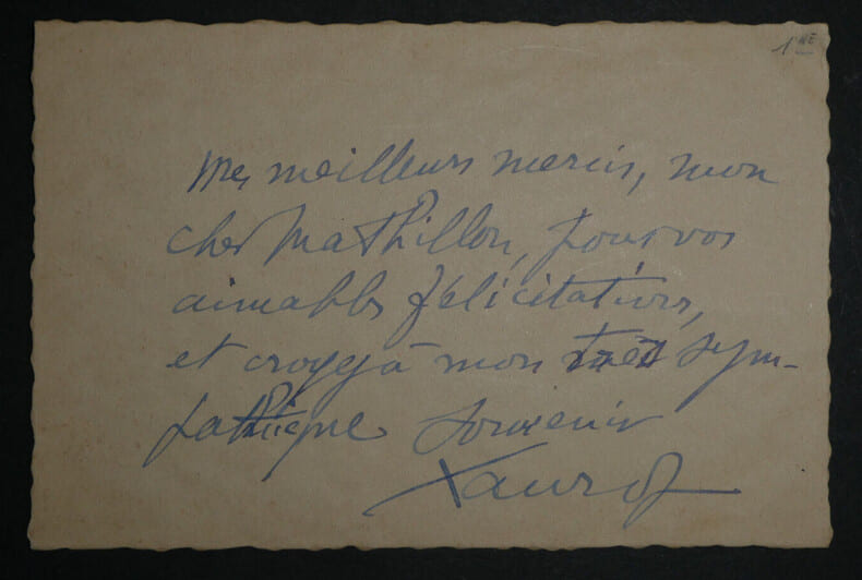 L&eacute;on XANROF, compositeur - CARTE-LETTRE AUTOGRAPHE SIGN&Eacute;E A Alexandre MATHILLON. L&eacute;on XANROF