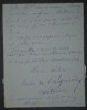 Andr&eacute; de FOUQUI&Egrave;RES - Lettre Autographe sign&eacute;e - "retour de front", Paris. Andr&eacute; de FOUQUI&Egrave;RES