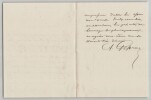 Auguste Geffroy - Lettre autographe sign&eacute;e - Perp&eacute;tuelles douleurs rhumatismales. Auguste Geffroy