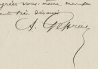 Auguste Geffroy - Lettre autographe sign&eacute;e - Perp&eacute;tuelles douleurs rhumatismales. Auguste Geffroy