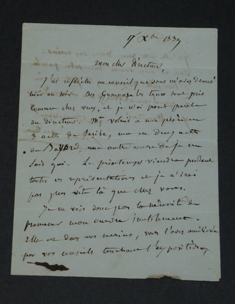 Benjamin ANTIER - Lettre autographe sign&eacute;e - 1837. Benjamin ANTIER