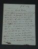 Benjamin ANTIER - Lettre autographe sign&eacute;e - 1837. Benjamin ANTIER