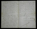 &Eacute;mile RICHEBOURG - LETTRE AUTOGRAPHE SIGN&Eacute;E, Paris, 1872. &Eacute;mile Richebourg