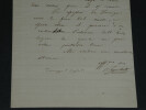 Augusto Franchetti - Lettre autographe sign&eacute;e 1881. Augusto Franchetti