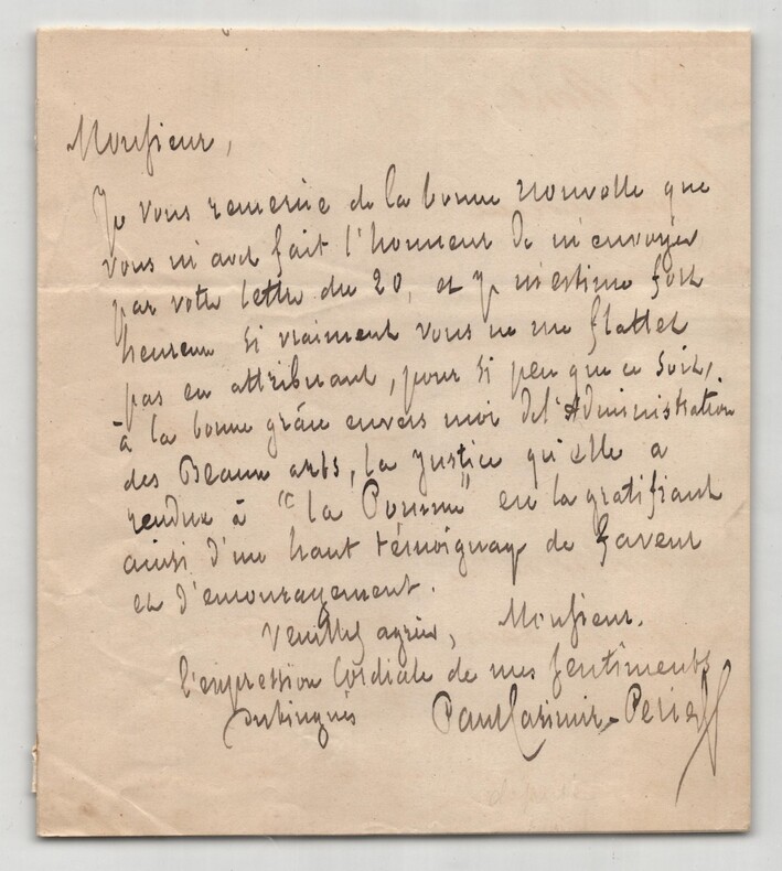 Paul Casimir-Perier, Armateur - Lettre autographe sign&eacute;e - 1855. Paul Casimir-Perier