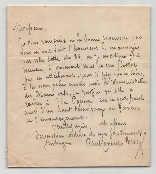 Paul Casimir-Perier, Armateur - Lettre autographe sign&eacute;e - 1855. Paul Casimir-Perier