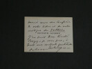Octave AUBRY - CARTE DE VISITE AUTOGRAPHE SIGN&Eacute;E &Agrave; Pierre LHOSTE. Octave AUBRY