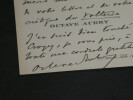 Octave AUBRY - CARTE DE VISITE AUTOGRAPHE SIGN&Eacute;E &Agrave; Pierre LHOSTE. Octave AUBRY