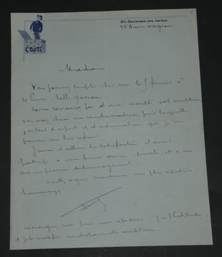 Henri Fursy. Ensemble de 9 Lettres autographes signées et docs + Photo argentique. Henri Fursy